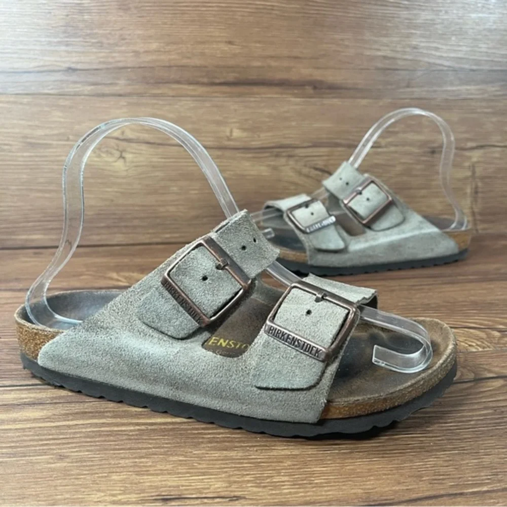 Birkenstock Arizona Tan Suede Slip-On Sandals Women’s Size 6 (37) Shoes